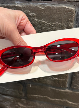 复古欧美风小框猫眼墨镜女方圆脸修饰颧骨高级网感防紫外线太阳镜