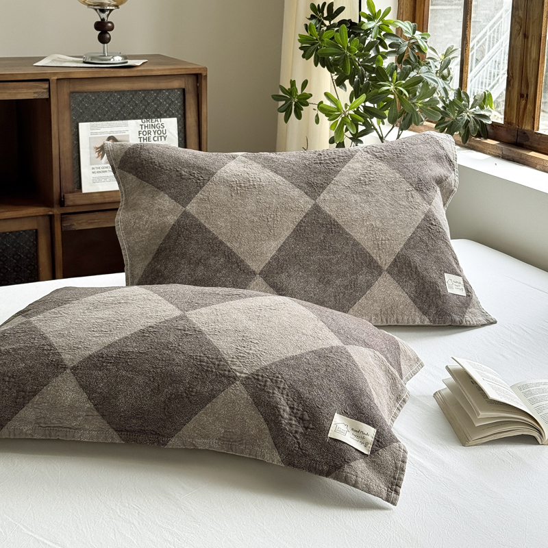 高密细纱布枕巾一对纯棉细纱枕头巾全棉纱布枕巾柔软舒适吸汗透气