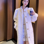 长款 冬季 新款 羊羔毛外套女2025水貂绒仿皮草皮毛一体加厚毛绒大衣