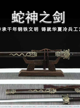 龙泉市蛇神之剑一体八面花纹钢汉剑装饰镇宅宝剑硬剑冷兵器未开刃