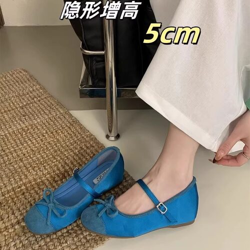 内增高芭蕾舞单鞋女2025新款