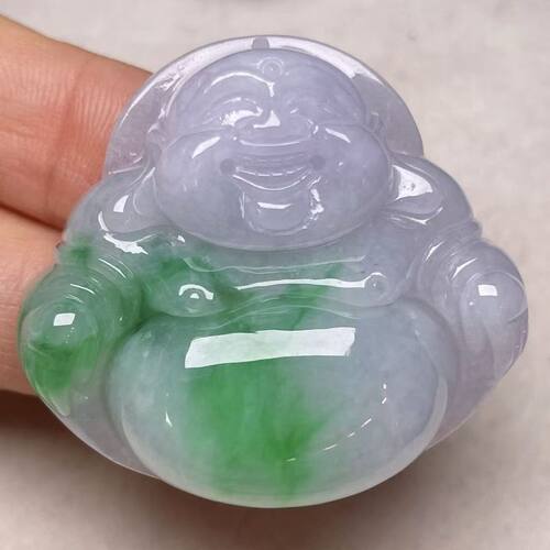 传其翠宝天然缅甸翡翠A货老坑冰糯种佛公吊坠底子细腻色艳厚装
