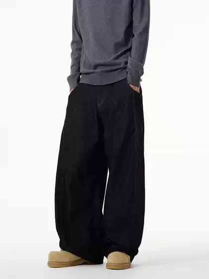 Tailang's Shop American Retro Wide-Leg Loose Scimitar Pants Men's High-End Niche Jeans Cool Street Style Pants