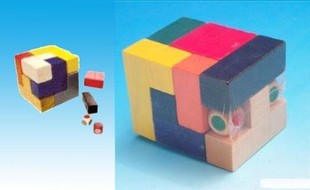 实木 立体七巧板 索玛立方块(Soma Cube)  奇巧魔块积木 龙生九子