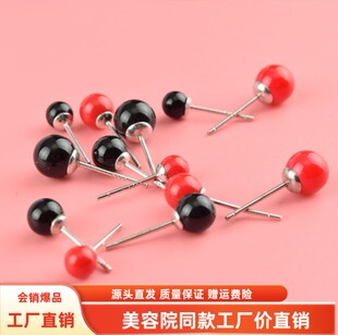 品牌厂家直销 稀土无绳永磁艾灸石耳钉铜镀银色针美容院同款