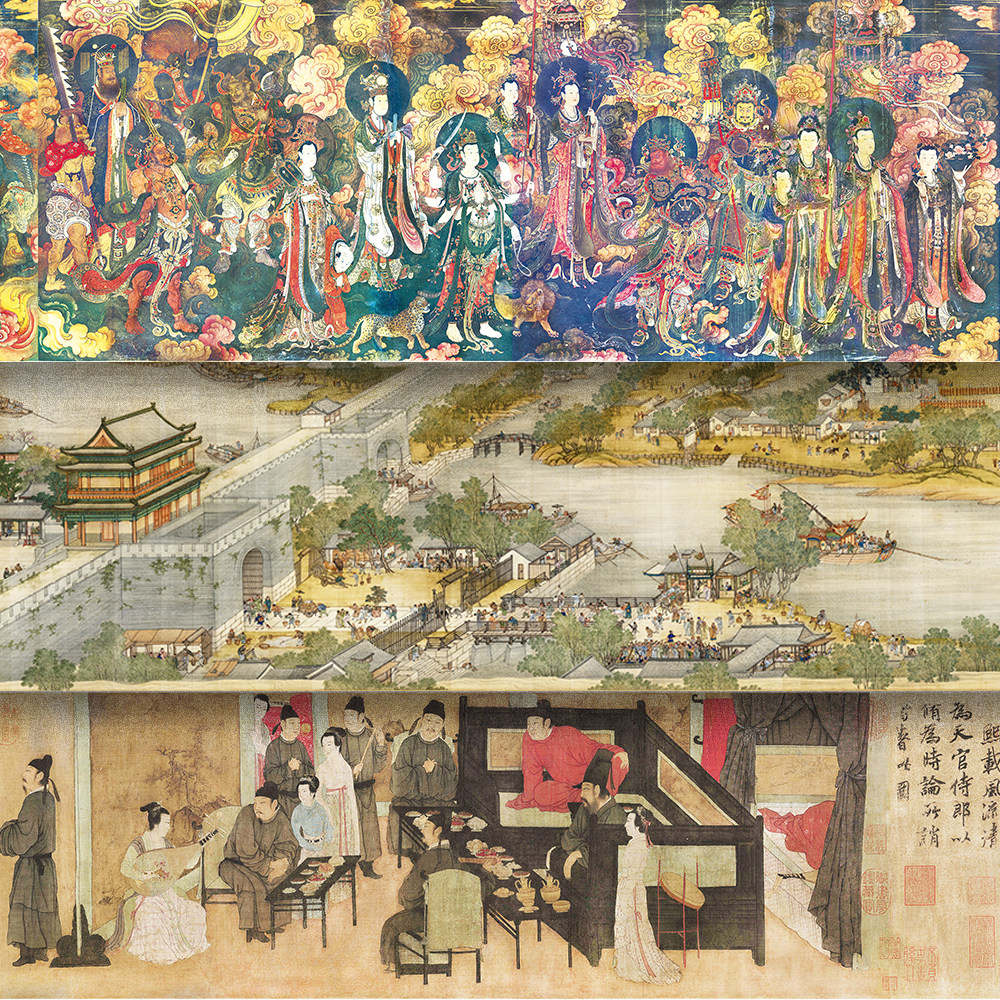 手帐和纸胶带复古中国风法海寺壁画清明上河图韩熙载夜宴图特油,文具电教/文化用品/商务用品,和纸胶带,淘宝优惠券,粉丝福利购,淘宝优惠卷