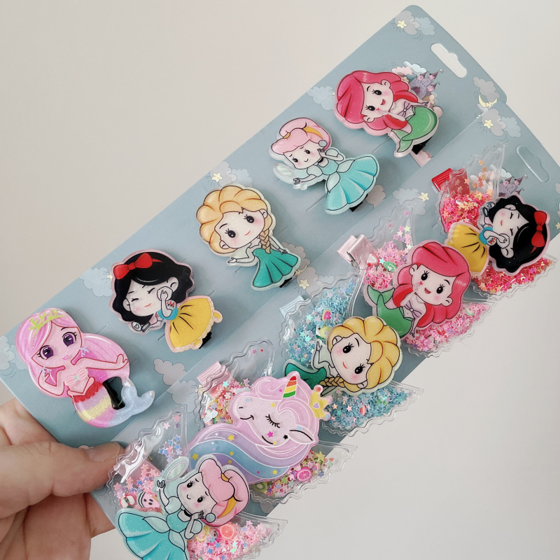 欧美发夹翅膀流沙公主女发夹