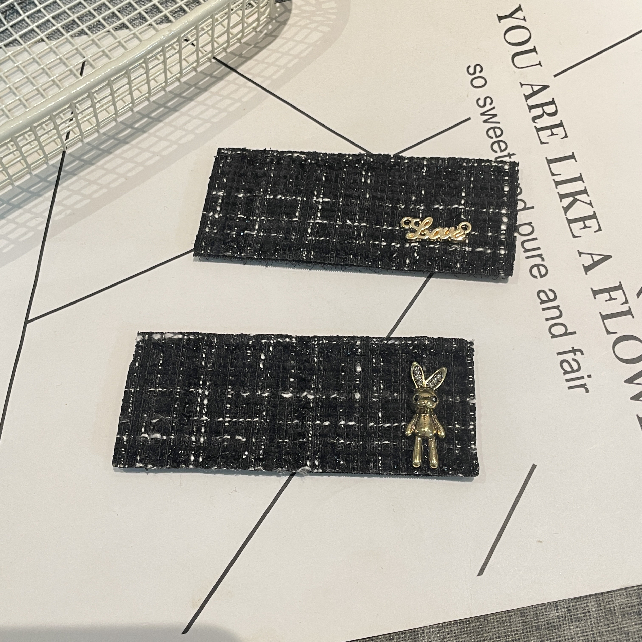 成人儿童长方形布艺刘海贴魔法贴简约方块碎发贴日韩头饰发饰品