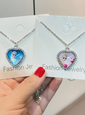 欧美儿童童冰雪项链套装公主戒指冰雪女王女童宝宝发饰手链