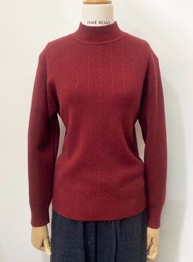 Time RoaD/汤米诺高领毛衣女冬套头加绒保暖针织衫百搭显廋打底衫