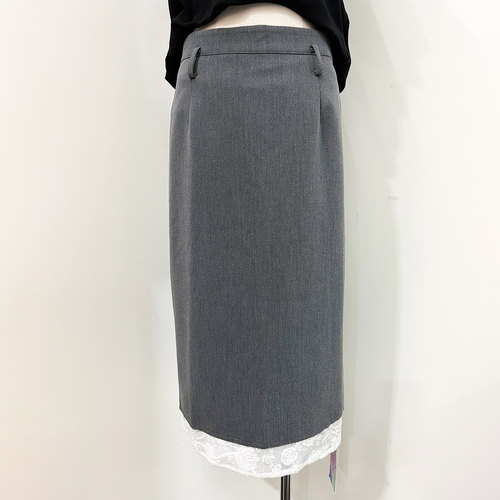 汤米诺中长半身裙春夏蕾丝拼接