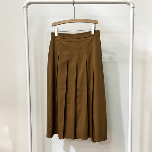 Time RoaD/汤米诺新款高腰显瘦百搭A字半身裙女中长款伞裙百褶裙