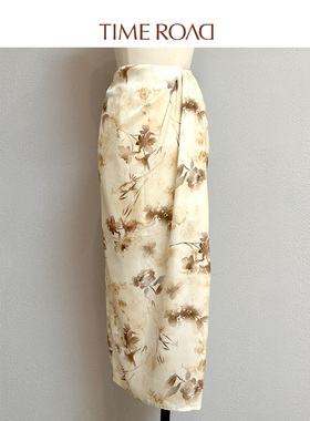 Time RoaD/汤米诺商场同款碎花短裙国风印花高腰半裙T26332271497