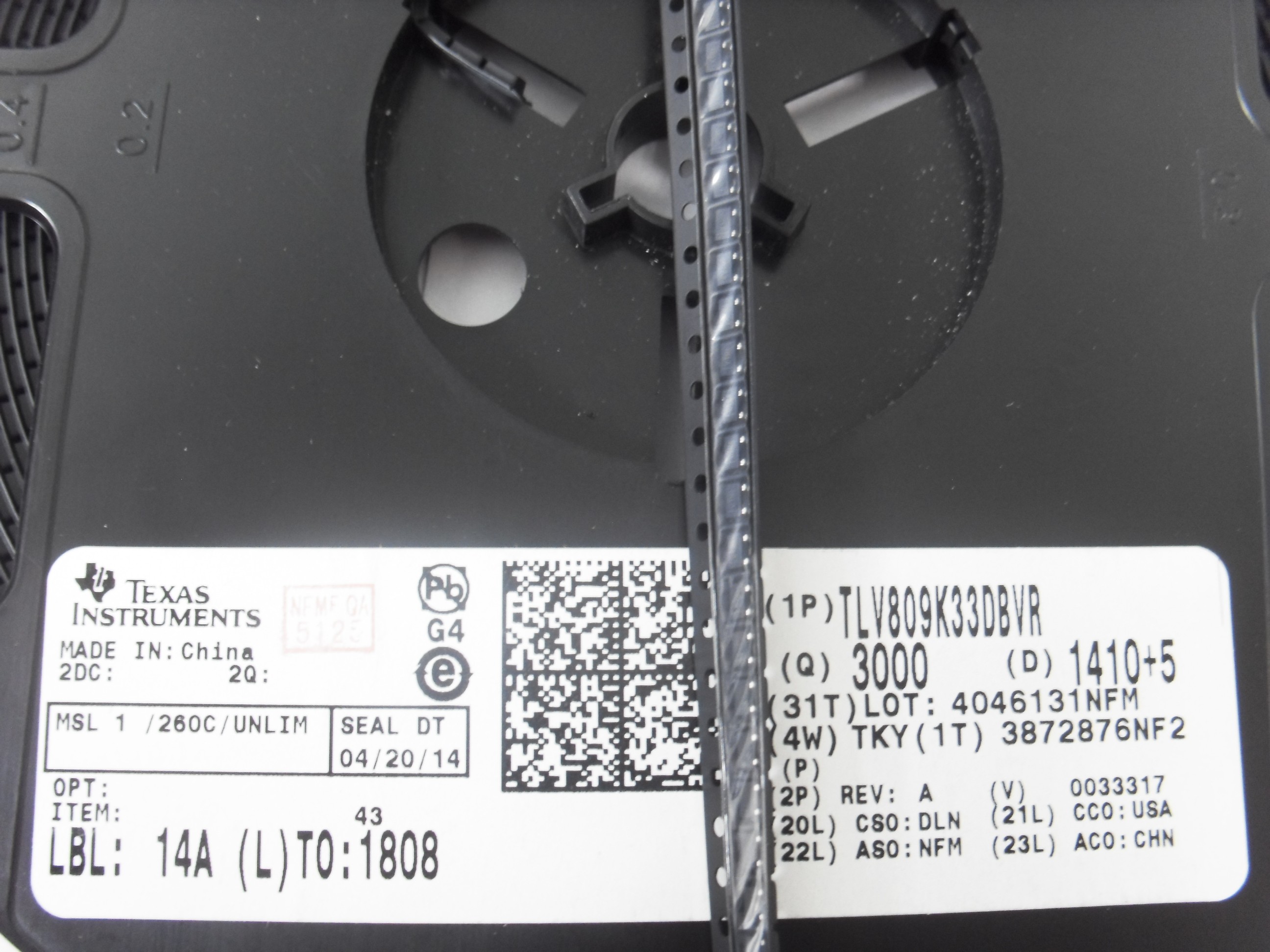 原装正品 TLV809K33DBVR 丝印VTRI 封装SOT23-3 监控和复位芯片IC