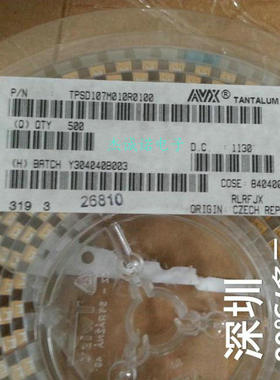 贴片钽电容 TPSD107M010R0100 D 10V 100UF 低阻抗