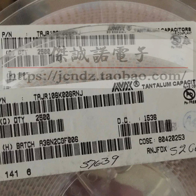 TAJR106K006RNJ P型 6.3V 10UF 全新原装现货贴片钽电容