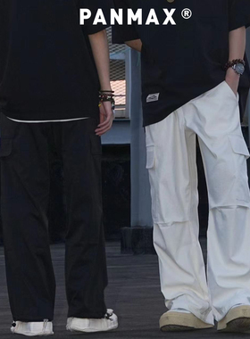 PANMAX大码男装潮牌美式加大直筒阔腿显瘦休闲大口袋工装伞兵长裤
