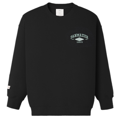 重磅刺绣卫衣肌理感复古圆领上衣