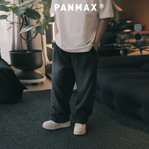 阔腿牛仔裤PANMAX大码男夏宽松