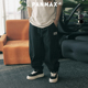 男装 潮牌秋季 新款 PANMAX大码 宽松弯刀阔腿直筒显瘦牛仔长裤