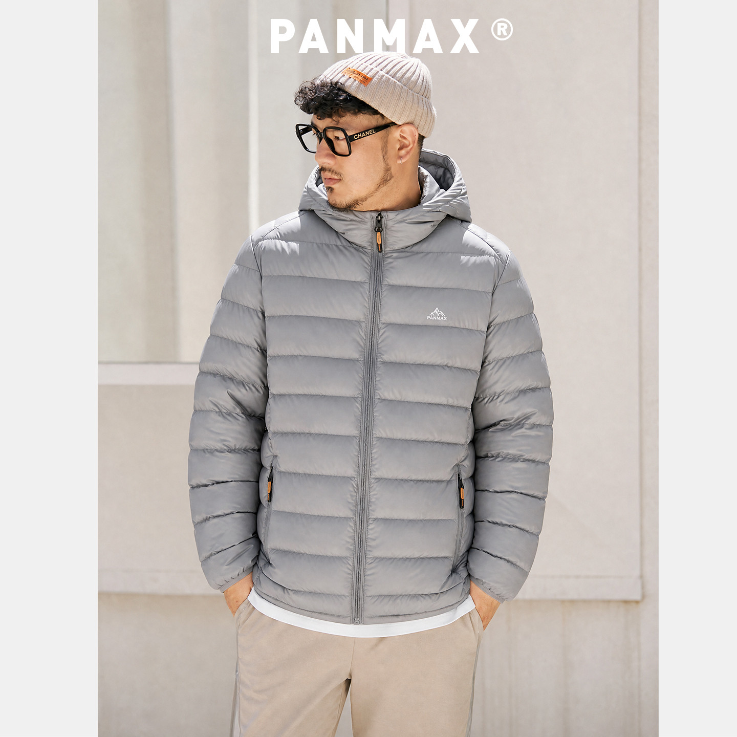 PANMAX潮牌大码冬季保暖防风棉服男连帽轻便便携外套潮流男装棉衣