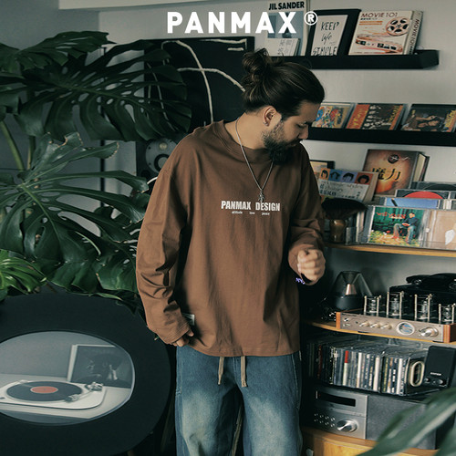 宽松高街长袖T恤PANMAX大码男