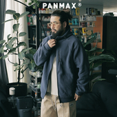 PANMAX潮牌大码 夹克外套 街头秋冬保暖摇粒绒连帽卫衣开衫 男装 美式