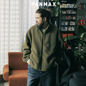 PANMAX潮牌大码 男装 加绒夹克秋冬保暖羊羔毛外套立领摇粒绒夹克