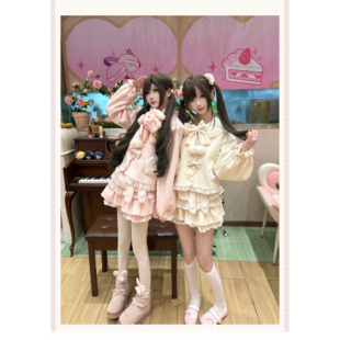 妄想少女原创设计糖霜兔崽套装 萌妹软妹服宅Lolita外套两件套女萌
