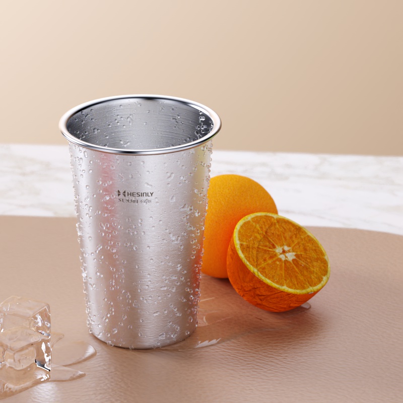 304不锈钢杯口杯水杯防摔啤酒杯