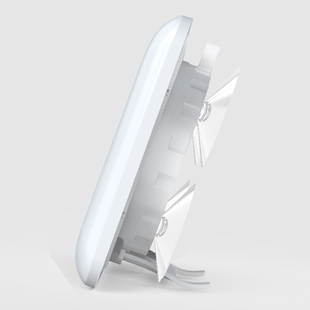 浴室防水挂钟家用吸盘厨房时钟北欧简约钟表温湿度计卫生间小挂u.