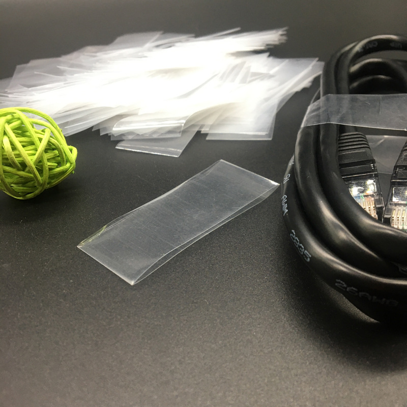 PEPP圈数据线耳机线包装膜线束膜2头通透明塑料扎带现货工厂直销
