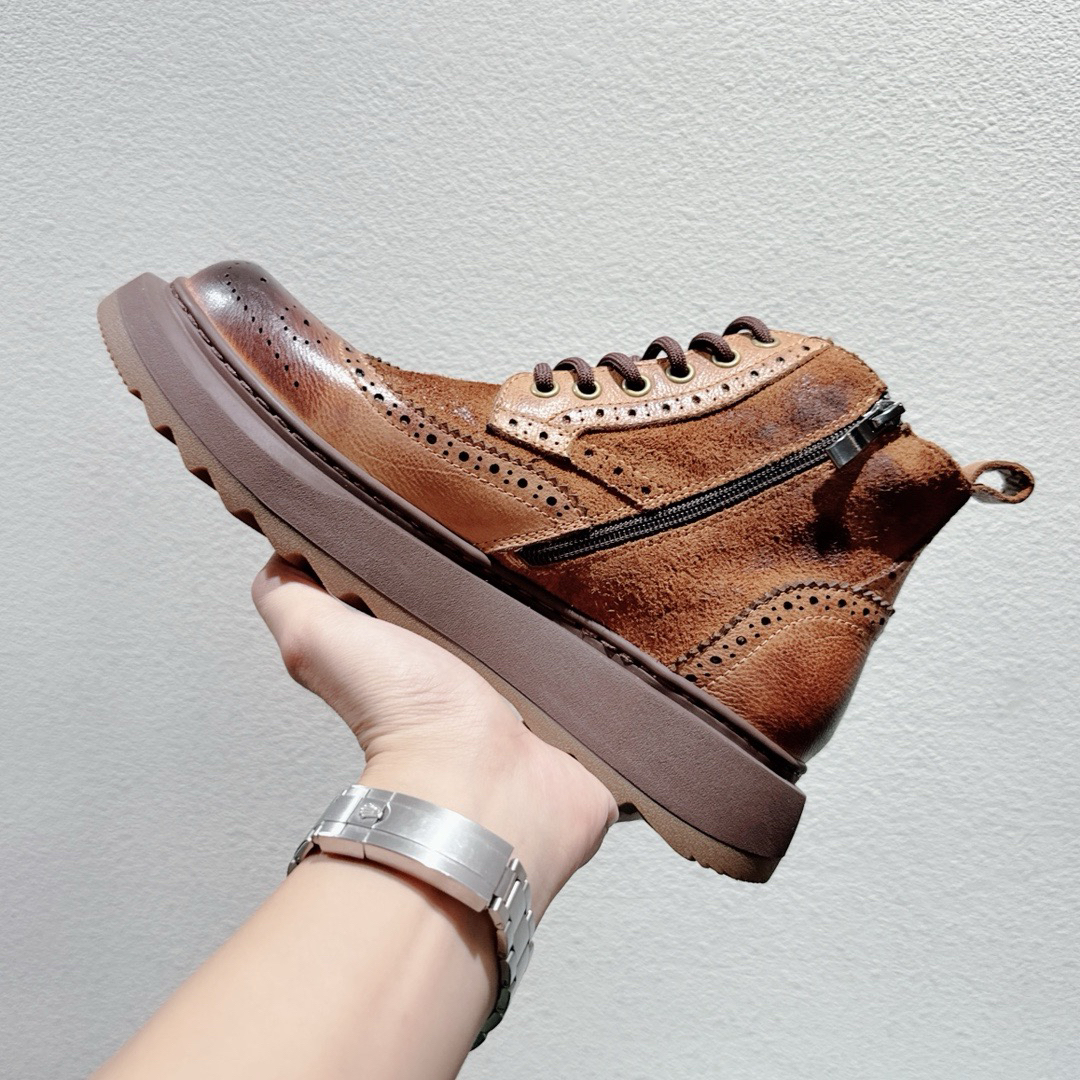 厚底马丁靴男英伦风工装靴高帮鞋