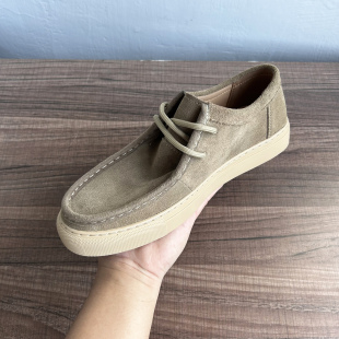 透气软底乐福鞋 日系翻毛真皮休闲鞋 低帮沙漠鞋 街头滑板鞋 单 男时尚