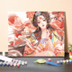 数字油画diy手工国潮古风少女填充手绘消磨时间减压填色油彩画画