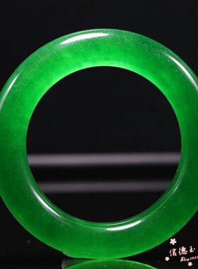 飘花满阳绿玻璃种冰透镯子