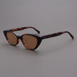 MOSCOT 猫眼浅茶色偏光墨镜女 LEMTOSH太阳镜男玳瑁豹纹眼镜框美式