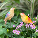 小鸟花插摆件户外花园阳台庭院树脂手工装 饰品小摆件创意花盆点缀