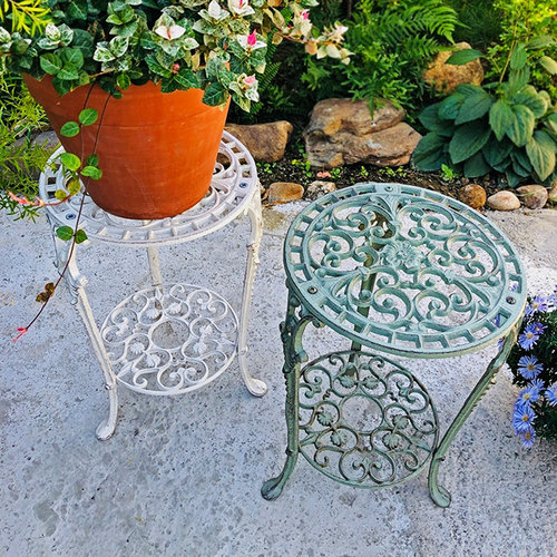 铁艺双层花架花凳铸铁超强承重