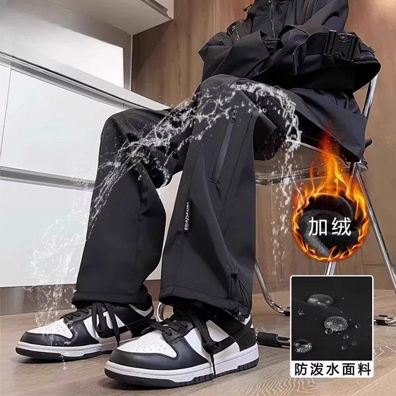 清仓捡漏秋冬季新款防风防水冲锋裤男款美式加绒加厚防寒保暖长裤