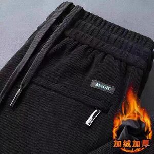 清仓捡漏外贸大牌男装灯芯绒裤子男耐磨脏工装服黑色运动休闲卫裤