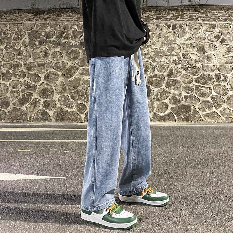 外贸撤单清仓春季九分牛仔裤男直筒宽松春秋新款百搭潮流男生裤子