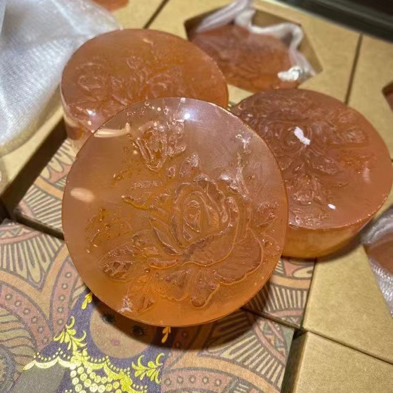 冲冠特价俄罗斯进口天然玫瑰琥珀手工皂/精油皂