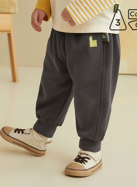 Amila男女童休闲运动卫裤春秋款儿童束脚长裤子宽松中小童哈伦裤