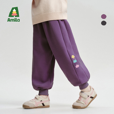 Amila女童休闲运动卫裤春秋款