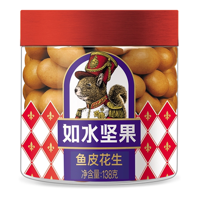 如水鱼皮花生138g零食坚果