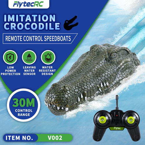 V002 Simulation Crocodile Head Motion RC Boats Halloween Toy