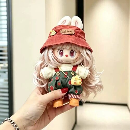 适配labubu复古理发店系列娃衣拉布布衣服小波点17cm【不含玩偶】