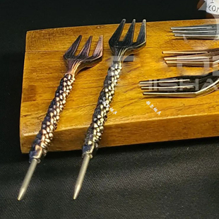 阿拉伯水烟套装金属配件 锌合金口味水烟叉扎孔器 水烟叉针