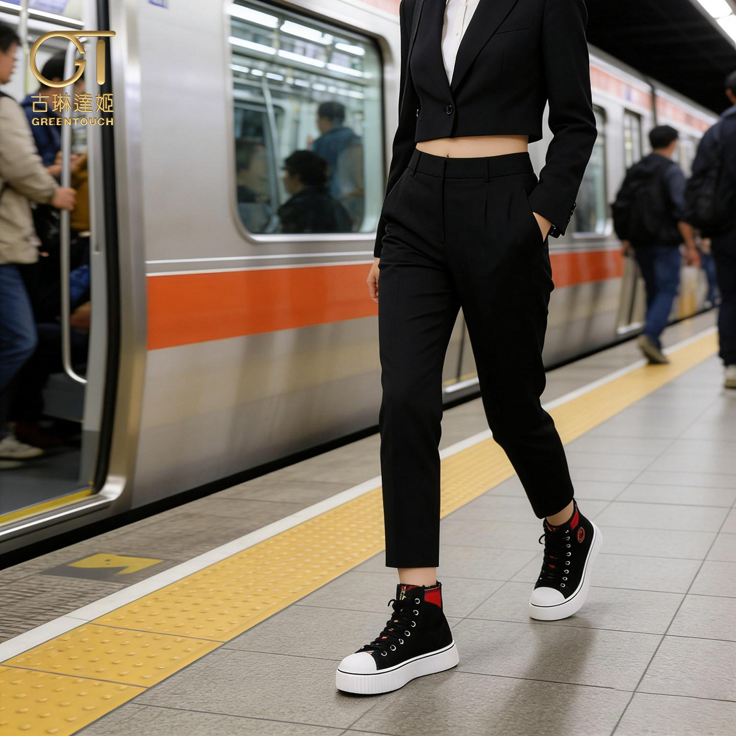 GT高档品牌高帮帆布鞋女款2026新款夏薄款超好看百搭运动休闲板鞋